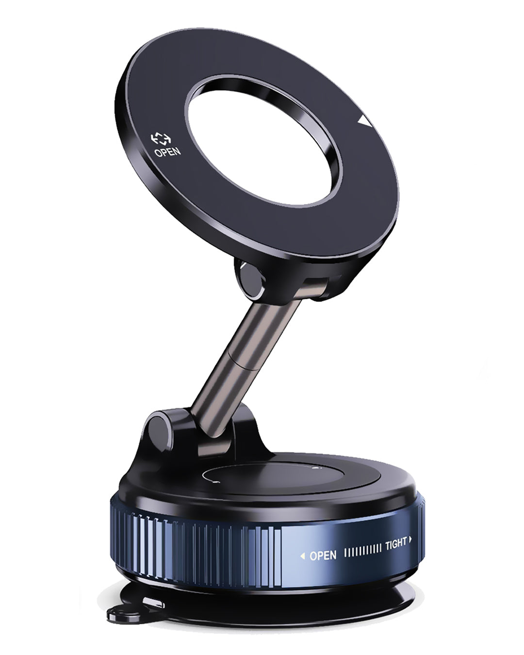 Soporte Celular magnético MagSafe para vehículos, oficina, videos - Extra fuerte con Ventosa, Giro 360° ajustable, iPhone y Android